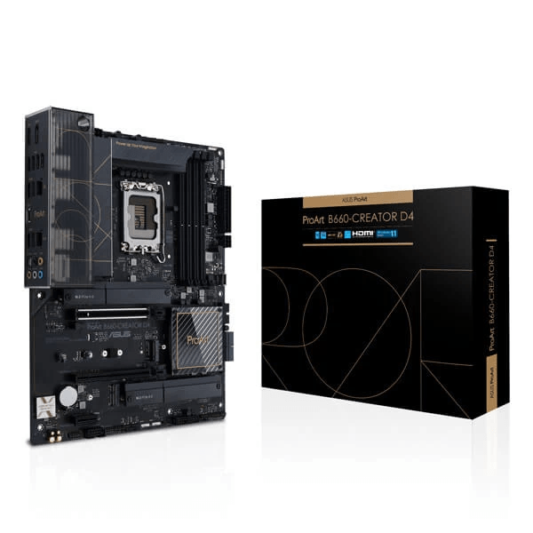Asus ProArt B660 Creator D4 Intel Motherboard Supports Intel 12th, 13th & 14th Gen Processors