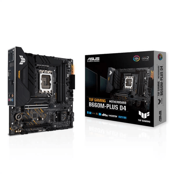 Asus TUF Gaming B660M-PLUS D4 Intel Motherboard Supports Intel 12th, 13th & 14th Gen Processors