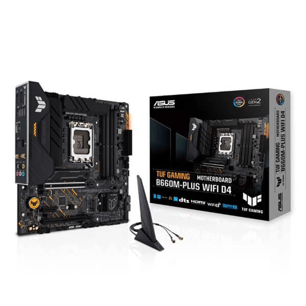 Asus TUF Gaming B660M-PLUS WIFI D4 Intel Motherboard Supports Intel 12th, 13th & 14th Gen Processors
