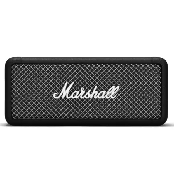 Marshall Emberton 20 Watt Wireless Bluetooth Portable Speaker, (Black and Brass)