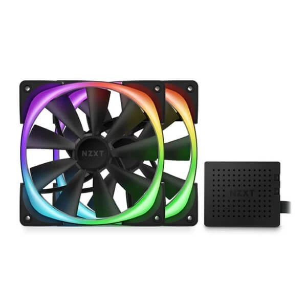 NZXT Aer RGB 2 140mm Cabinet Fan Kit (Twin Pack) - Black