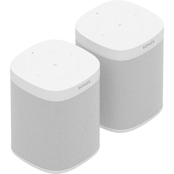 Sonos Two Room Set with All-New Sonos One - Smart Speaker with Alexa Voice Control Built-in (Black) - White
