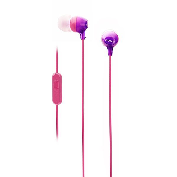 Sony MDR-EX15AP In-Ear Stereo Headphones with Mic - Violet