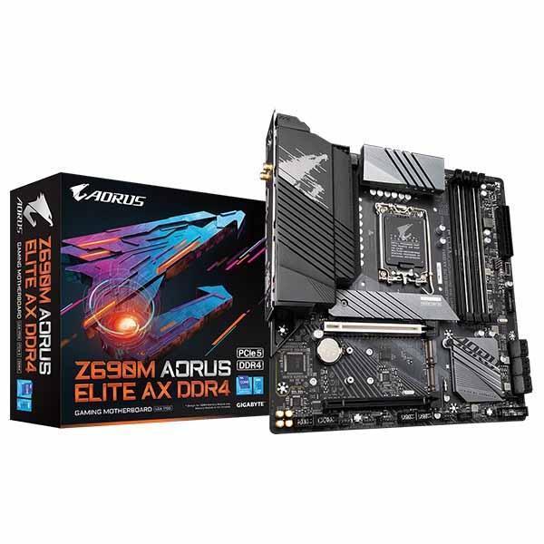Gigabyte Z690M Aorus Elite AX DDR4 (rev. 1.0) Intel Motherboard Supports Intel 12th, 13th & 14th Gen Processors