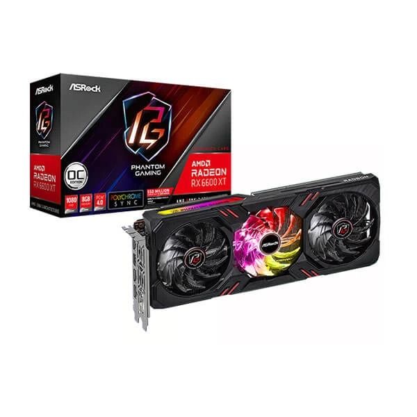 ASRock AMD Radeon RX 6600 XT Phantom Gaming D 8GB OC Graphic Card