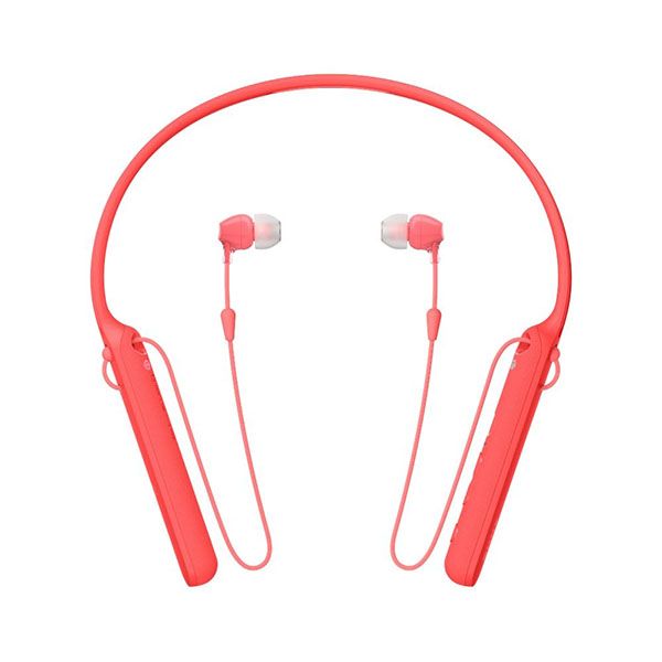 Sony WI-C400 Wireless in-Ear Neck Band Headphones Bluetooth Headset with mic (Red)