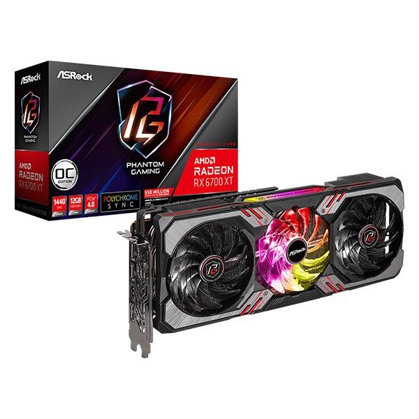 ASRock AMD Radeon RX 6700 XT Phantom Gaming D 12GB OC Graphic Card