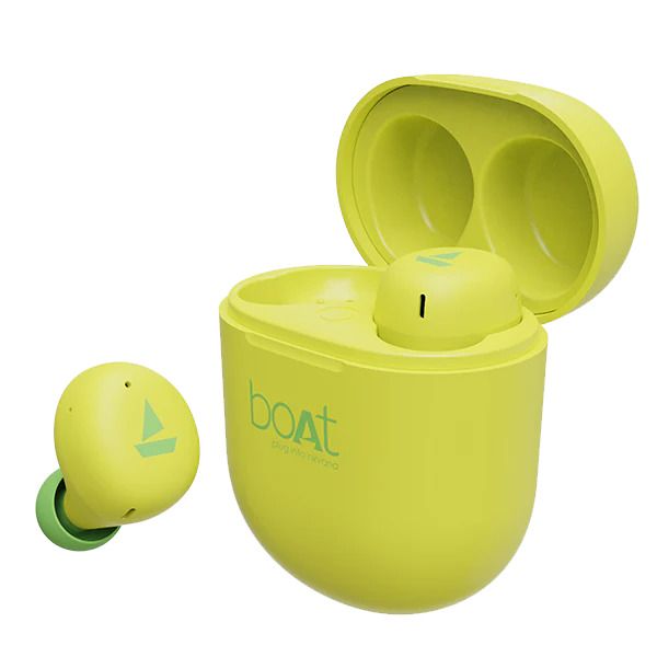 boAt Airdopes 381 Wireless in Ear Earphones with Mic (Yellow)