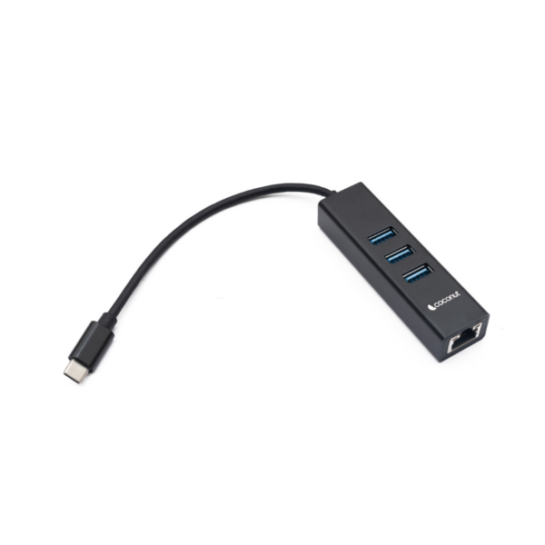 Coconut Type C to 1000Mbps Giga Lan with HUB - 3*3.0 USB Ports