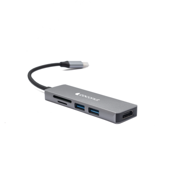Coconut 5 in 1 Dock C - Type C to HDMI+2*USB+SD+TF | USB C Hub | Plug &amp; Play | Portable Design