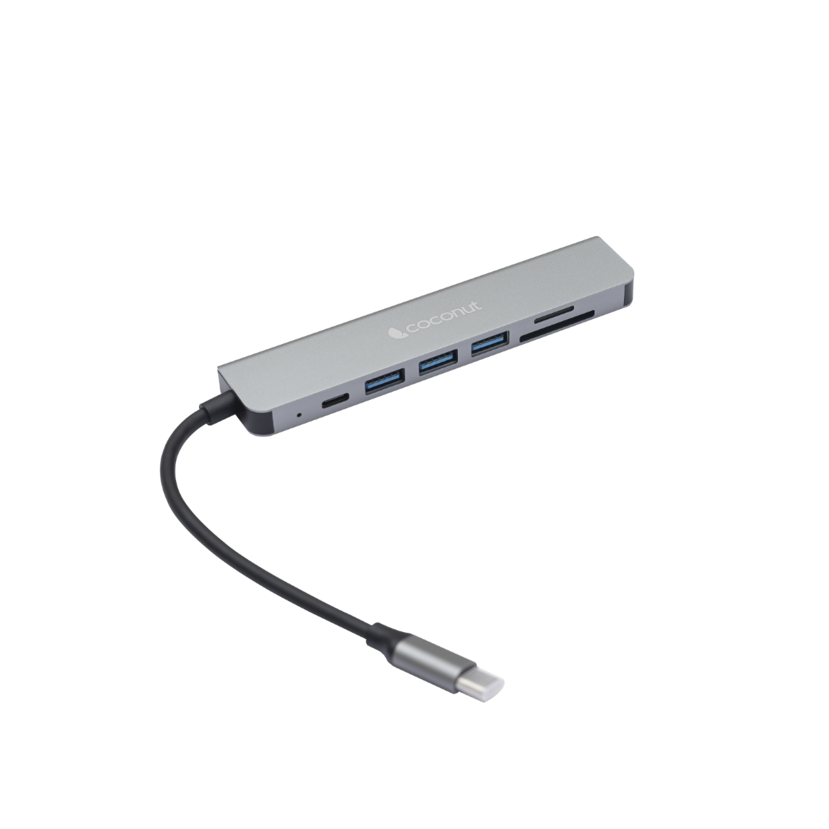 Coconut 7 in 1 Dock A - Type C to HDMI +SD+TF+3*USB+PD | USB C Hub | Plug &amp; Play | Portable Design