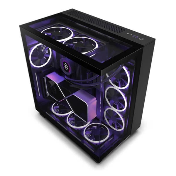 NZXT H9 Elite Dual-Chamber ATX Mid-Tower PC Gaming Case (Black)
