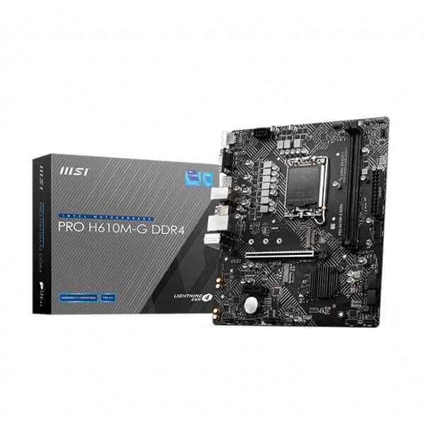 MSI Pro H610M-G DDR4 Intel Motherboard Supports Intel 12th , 13th & 14th Gen Processors