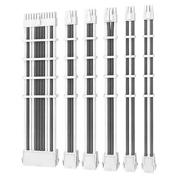 Antec Sleeved Extension PSU Cable Kit (White Grey)