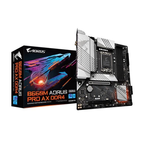 Gigabyte B660M Aorus Pro AX DDR4 (Wi-Fi) Intel Motherboard Supports Intel 12th, 13th & 14th Gen Processors