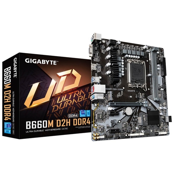 Gigabyte B660M D2H DDR4 (rev. 1.0) Intel Motherboard Supports Intel 12th, 13th & 14th Gen Processors
