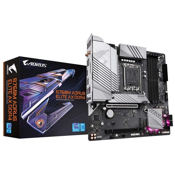 Gigabyte B760M Aorus Elite AX DDR4 (rev.1.0) Intel Motherboard Supports Intel 12th, 13th & 14th Gen Processors
