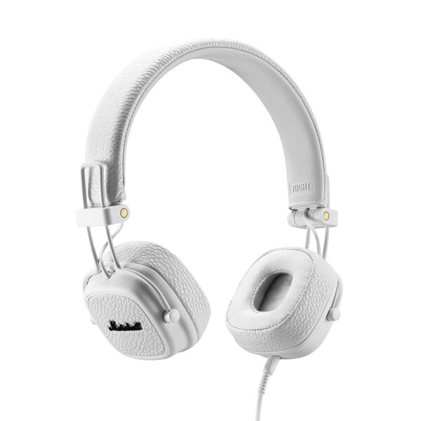 Marshall Major III Wired On Ear Headphones with Mic (White)