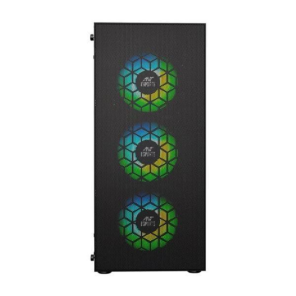 Ant Esports ICE-110 Auto RGB (E-ATX) Mid Tower Cabinet (Black)