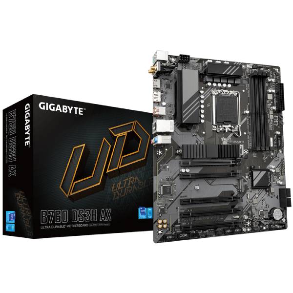 Gigabyte B760 DS3H AX DDR5 Intel LGA 1700 ATX Motherboard Supports Intel 12th, 13th & 14th Gen Processors
