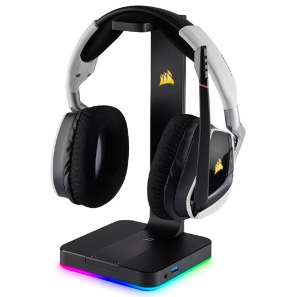 Corsair Gaming ST100 RGB Premium Headset Stand with 7.1 Surround Sound (Black)