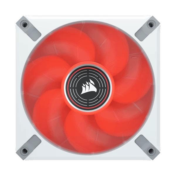 Corsair ML120 LED Elite 120mm Red LED Cabinet Fan (Single Pack - White Frame)