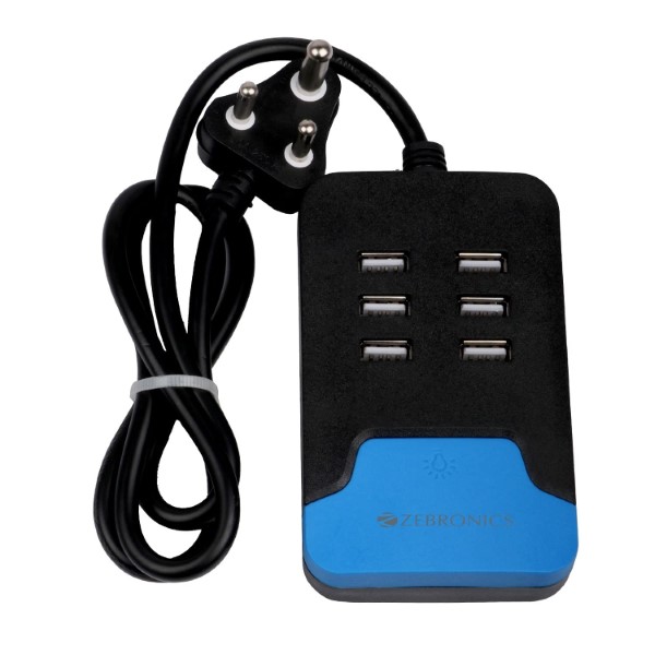 ZEBRONICS ZEB-PS160L USB Power Strip Black