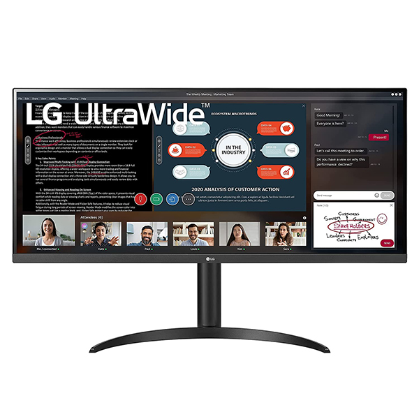 LG 34WP550 Ultrawide 34 Inches (87 cm) WFHD 2560 X 1080 Pixels IPS Display - HDR 10, AMD Freesync, 75Hz Refresh Rate, Srgb 98%, HDMI X 2, Audio Out - Heigh Adjustable Stand (Black)