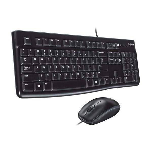 Logitech MK120 Wired USB Keyboard and Mouse  (Black) thumbnail 2