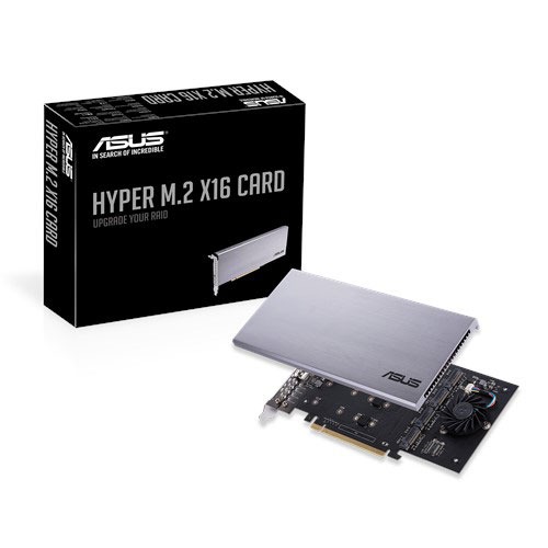 ASUS Hyper M.2 X16 PCIe 4.0 X4 Expansion Card Supports 4 NVMe M.2 **NO BOX**