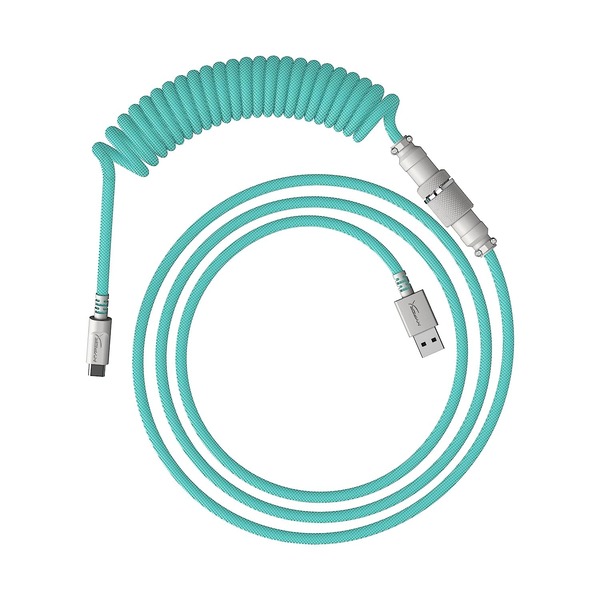 HyperX USB-C Coiled Cable (Light Green-White)