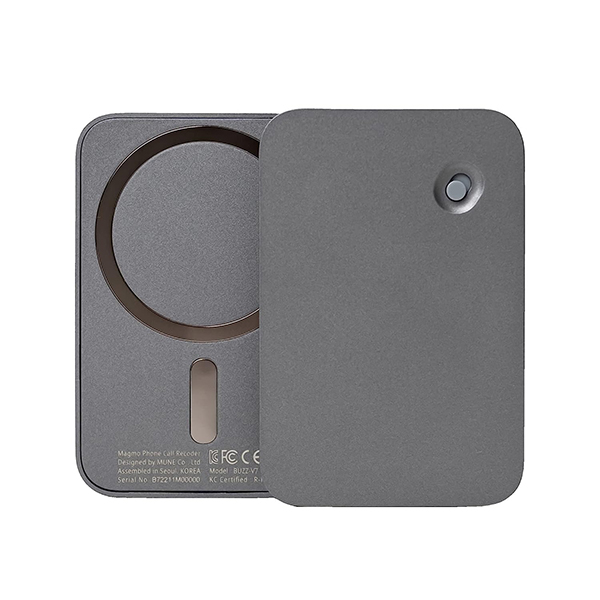 Magmo, Magnetic Snap-on Call Recorder for iPhone (Space Gray)
