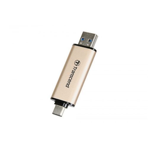 Transcend JetFlash 930C USB flash drive 256 GB USB Type-A / USB Type-C 3.2 Gen 1 (3.1 Gen 1) Gold
