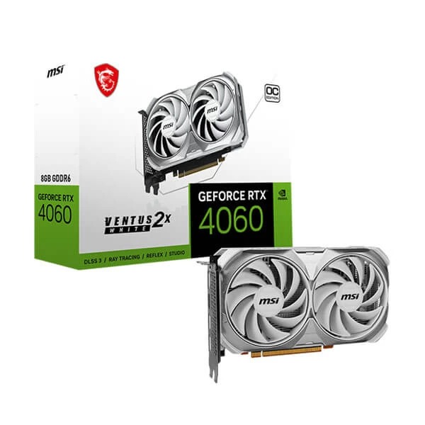 MSI GeForce RTX 4060 VENTUS 2X WHITE 8G OC Gaming Graphic Card