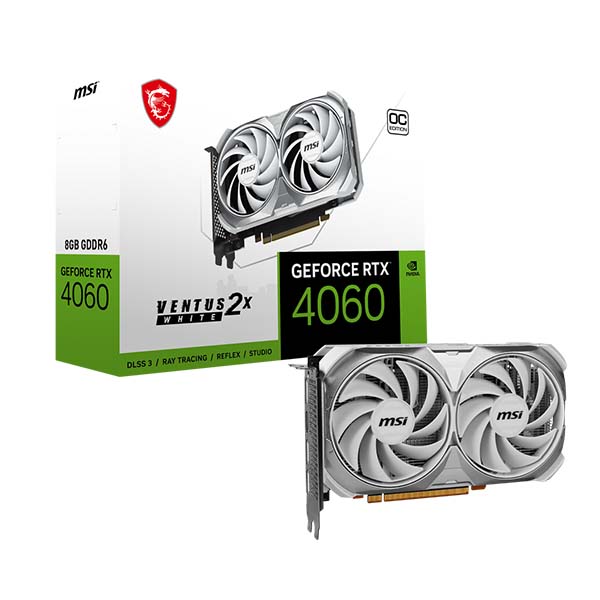 MSI RTX 4060 Ti Ventus 2X White OC 8GB Graphics Card