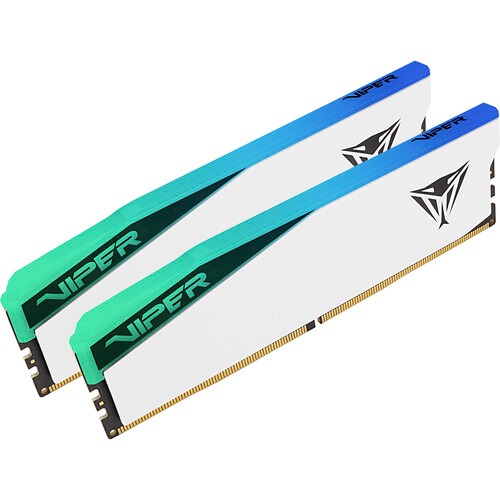 Patriot Viper Elite 5 RGB 64GB (2x32GB) DDR5 6200MHz CL42 Desktop Ram (White)