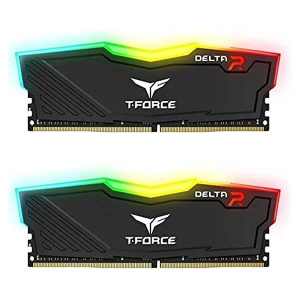 TeamGroup T-Force Delta RGB 16GB (8GBx2) DDR4 3200MHz CL16 Desktop RAM (Black)