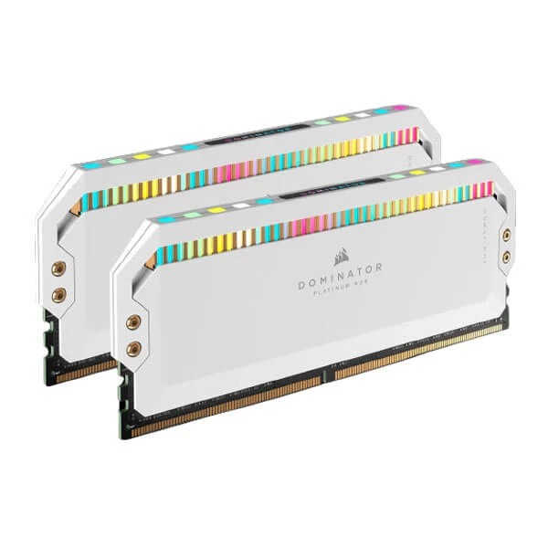 Corsair Dominator Platinum RGB 32GB (16GBx2) DDR5 6200MHz CL36 Desktop RAM (White)