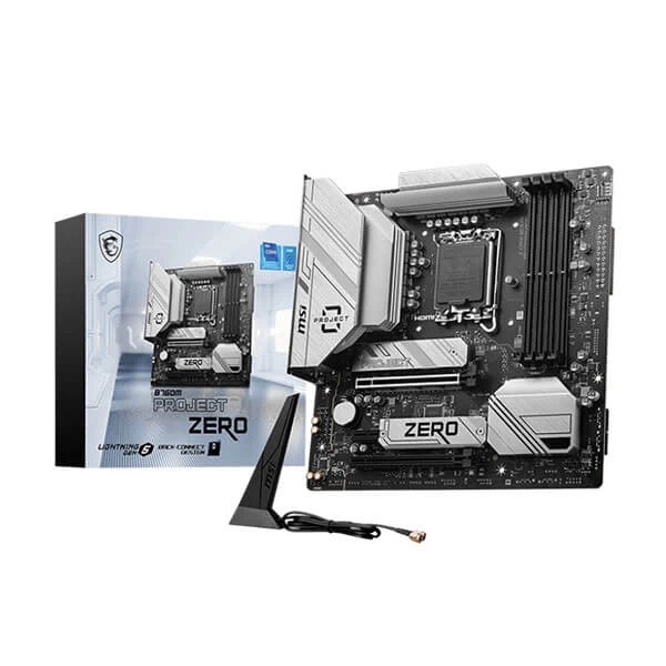 MSI B760M Project Zero (Wi-Fi) Motherboard Supports Intel 12th , 13th & 14th Gen Processors