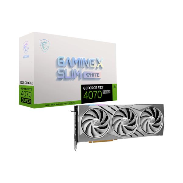 MSI GeForce RTX 4070 Super 12G Gaming X Slim Graphics Card (White)