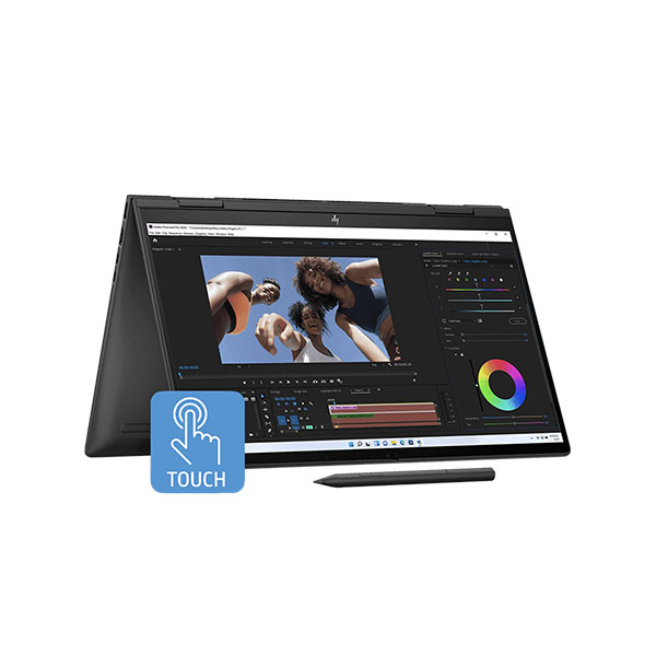 HP Envy x360, 13th Gen Intel Core i7-1355U, 15.6-inch (39.6 cm), FHD, 16GB LPDDR5, 512GB SSD, Intel Iris Xe Graphics, 5MP IR Camera w/Privacy Shutter (Win 11, MSO 2021, Black, 1.77 kg), fe0030TU