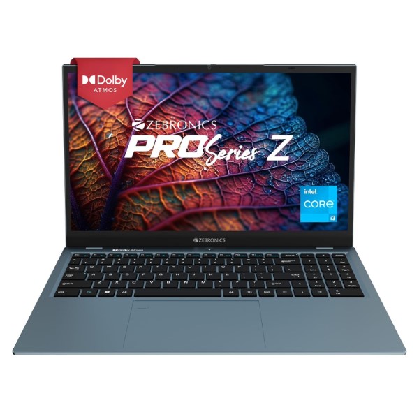 ZEBRONICS NBC 3S Intel Core i3-1215U 15.6” FHD (8 GB RAM 3200MHz/ 512 GB M.2 SATA SSD/Windows 11 Home) Blue