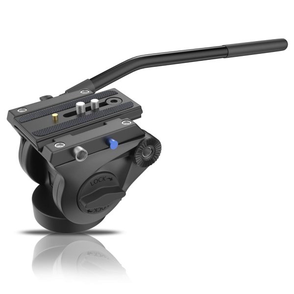Digitek DPVH 110 Professional Video Head | Fluid Head with 2 Way Adjustable Pan Head | Supports Multiple Tripods & Monopods (Load Capacity-10 Kgs)