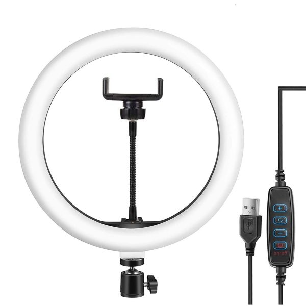 Digitek DRL-14 Professional 31cm (14") inch LED Ring Light | Dimmable Lighting | for YouTube | Photo-Shoot | Video Shoot | Live Stream | Makeup & Vlogging | Compatible with iPhone/Android, Black