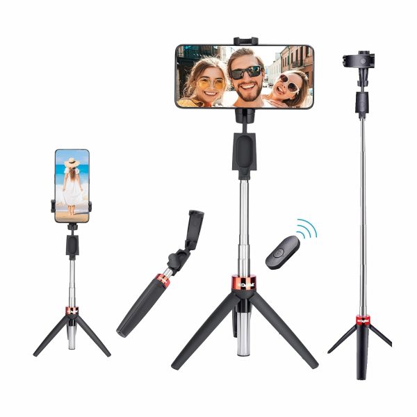 Digitek DTR-210SS Portable Selfie Stick with Wireless Remote and 3 Legs Tripod Base, Compatible for iPhone/OnePlus/Samsung/Vivo/Oppo and All Smartphones