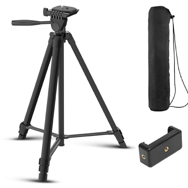 Digitek (DTR 480LW) (57 Inch) Portable Lightweight Aluminium Tripod For DSLR Cameras & Mobile With Carry Bag