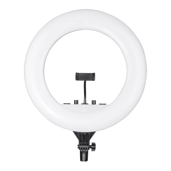 Digitek Platinum DPRL-19H Professional LED Ring Light Runs on AC/DC Power with No Shadow apertures, Ideal use for Makeup, Video Shoot, Fashion Photography & Many More