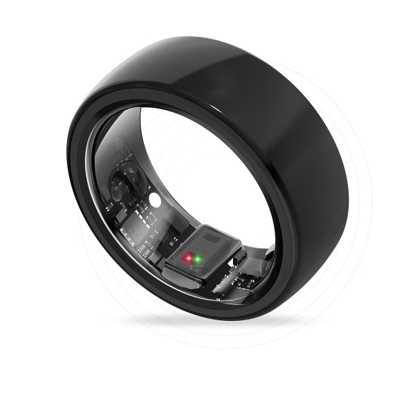 AaboRing Health & Fitness Tracker Smart Ring Size 7 - DeepBlack
