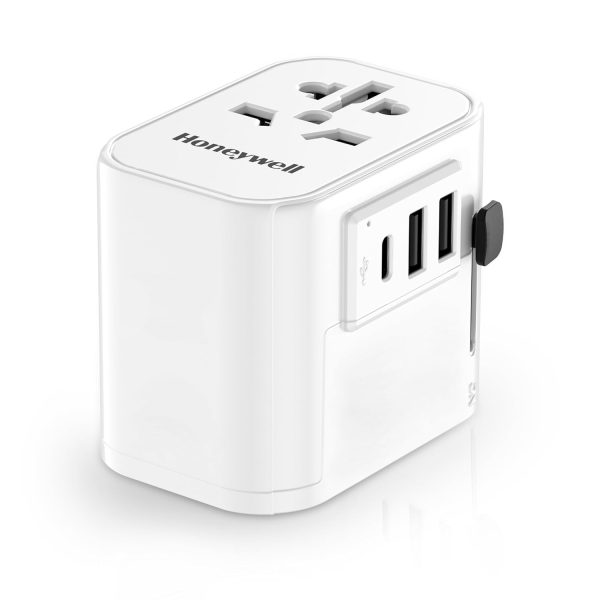 Honeywell Universal World Travel Adapter With 2xUSB & 1xTypeC PD30W Ports