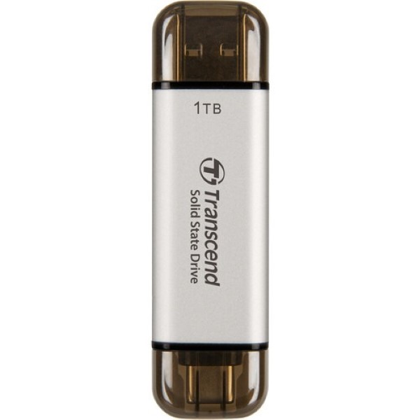 Transcend 310C 1TB USB C Portable SSD (Metallic Silver)